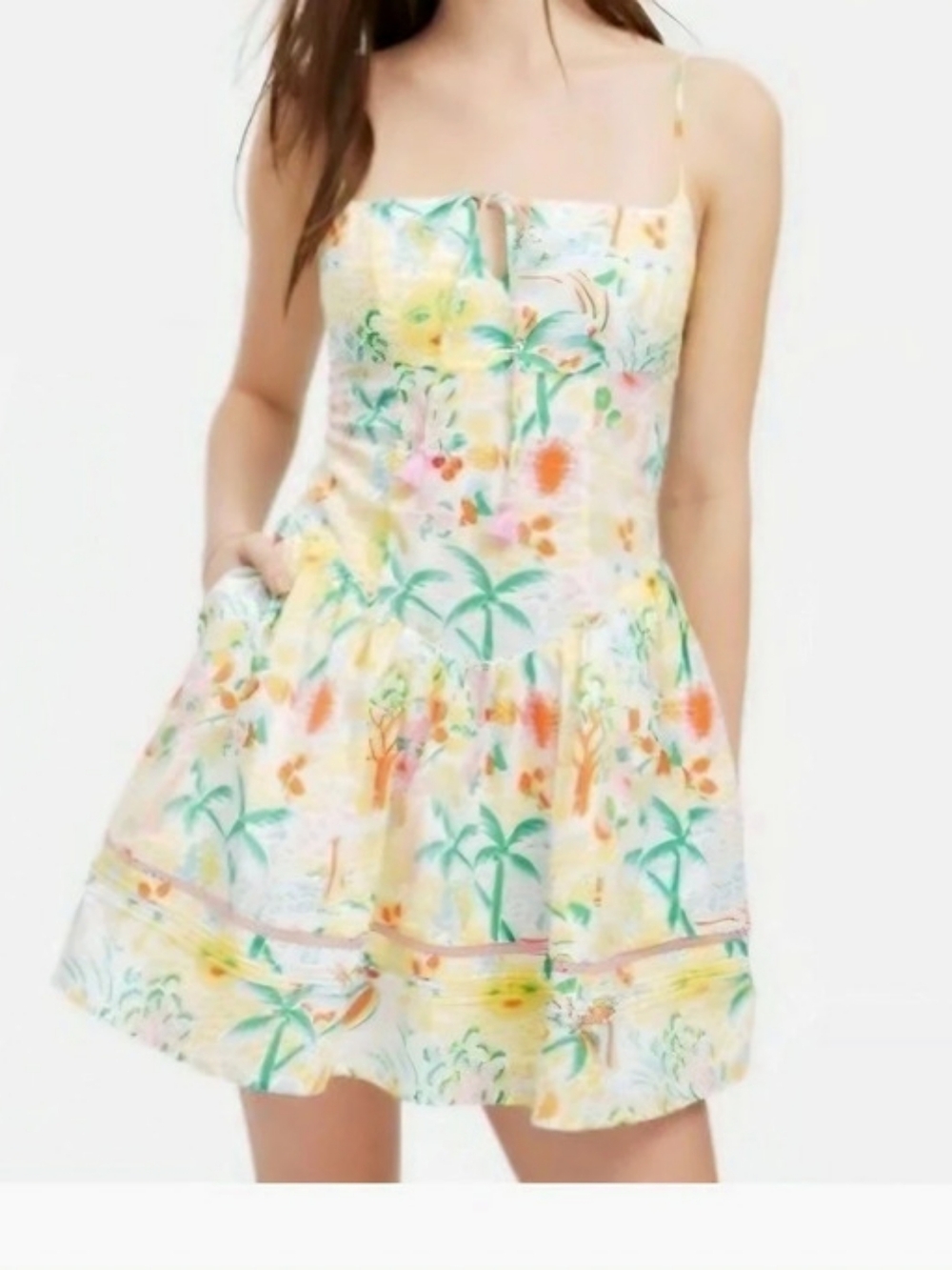 women's roller rabbit drop waist mini dress 
size L